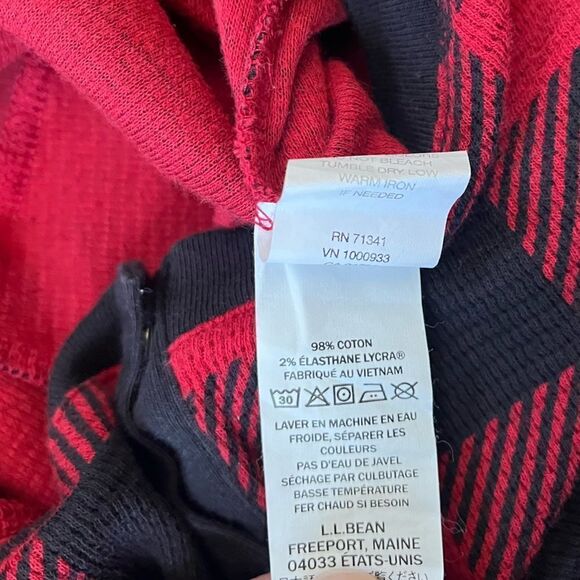 L.L.Bean Waffle Onsie Pyjama XS Tall - Picture 7 of 9